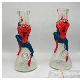 (2) spider-Man bongs thick glass
