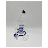 Glass dab rig approximately 12 inches tall