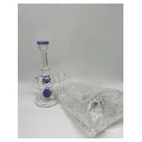 (2) Phoenix star glass clear and purple dab rig