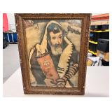 Framed print of Jewish man holding Torah