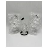 (3) clear glass with black accent dab rig