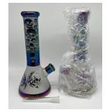 (2) Skull design bongs thick glass