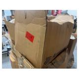 Box of assorted hotel linens