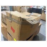 Box of assorted hotel linens