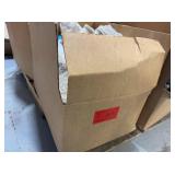 Box of assorted return goods including Moen