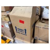 Large box of assorted hotel linens