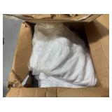 Large box of hotel towels approximately 80 pieces