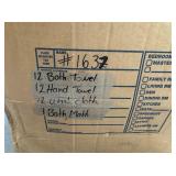 Case of assorted bath towels hand towels etc