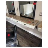 Salon workstation with tool holder and drawers