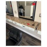 Salon workstation with tool holder and drawers