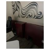 Three wood cabinets/filler pieces, including sink