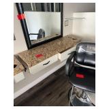 Salon workstation with tool holder and drawers