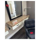 Salon workstation with tool holder and drawers