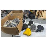 (14) assorted bike saddles mostly new