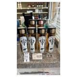 (6) wander ivy bottles with display