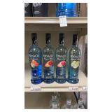(4) assorted pinnacle vodka, 750 mL bottles new