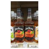 (6) Jim Beam Peach Bourbon Whiskey 750ml