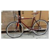 Loco cycles fixie maroon single gear bike