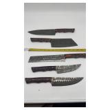 MHS Cutlery Knife Set. 5-piece Damascus steel