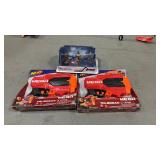 (3) toys including Nerf guns and figure play