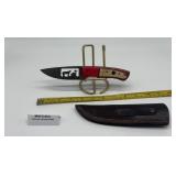 MHS Cutlery Damascus Fixed Blade Knife with