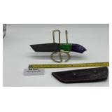 MHS Cutlery Damascus Tanto Fixed Blade Knife