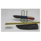 MHS Cutlery Damascus Fixed Blade Knife w/ Sheath