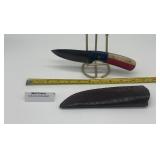 MHS Cutlery Texas Flag Fixed Blade Knife w/ Sheath