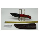 MHS Cutlery Fixed Blade Knife w/ Leather Sheath