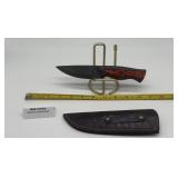 MHS Cutlery Damascus Fixed Blade Knife w/ Sheath