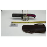 MHS Cutlery Damascus Knife w/ Leather Sheath