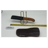 MHS Cutlery Fixed Blade Knife w/ Leather Sheath