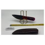 MHS Cutlery Fixed Blade Knife with Leather Sheath