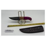 MHS Cutlery Damascus Fixed Blade Knife with