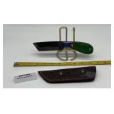 MHS Cutlery fixed blade knife featuring a black