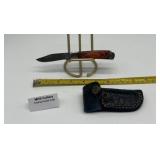 MHS Cutlery Damascus Folding Pocket Knife w/