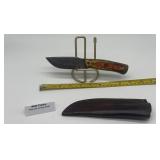MHS Cutlery Fixed Blade Knife with Leather Sheath