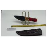 MHS Cutlery Fixed Blade Knife with Leather Sheath