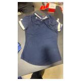 (4) small dark blue women's shirts