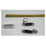 Pair of MHS Cutlery miniature folding pocket