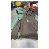 (2) jackets including one green men's XL and one