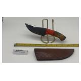 MHS Cutlery Fixed Blade Knife with Leather Sheath