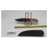 MHS Cutlery Damascus Fixed Blade Knife w/ Sheath