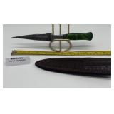 MHS Cutlery Dagger Knife with Leather Sheath