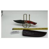 MHS Cutlery Fixed Blade Knife with Leather Sheath