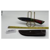 MHS Cutlery Fixed Blade Knife with Leather Sheath