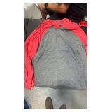 (4) men's gray and red shirts, long sleeve size XL