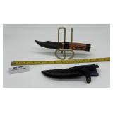 MHS Cutlery Damascus Knife with Leather Sheath