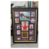 Michael Phelps signed framed artwork