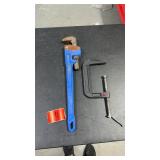 Kobalt 10 in Cast Iron Pipe Wrench with C Clamp